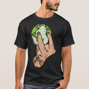 Kids Sloth Hangan Earth Day Environmental Animal T-Shirt