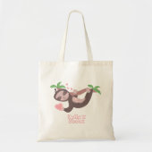 Kids Sloth Hearts Clouds Library Book Tot Bag Tragetasche (Vorne)