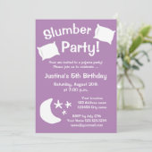 Kid's slumber-leepover Pyjama-Party Einladungen (Stehend Vorderseite)