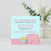 Kids Slumber Party Einladungen (Stehend Vorderseite)