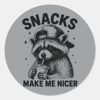 Kids Snacks Machen Netteren Waschbär-Shirt Kleinki Runder Aufkleber
