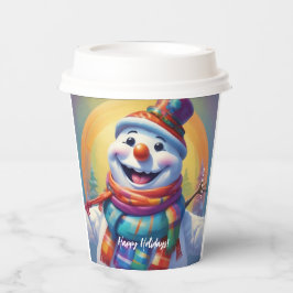 Kid's Snowman Paper Cup Pappbecher