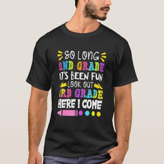 Kids So Long 2nd Grade Its Been Fun T-Shirt (Vorderseite)
