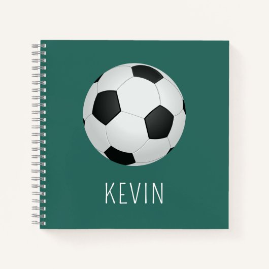 Kids Soccer Ball Boys School Notizblock (Vorderseite)