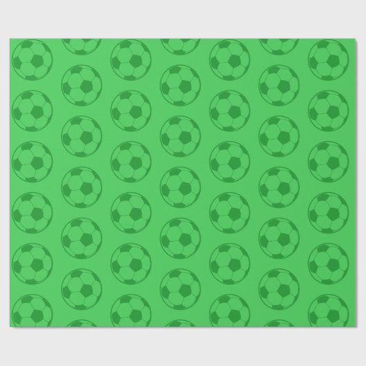 Kids Soccer Ball Green Boys Birthday Party Geschenkpapier (Flach)