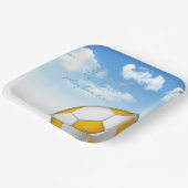 Kids Soccer Ball Sky Illustration Pappteller (Gewinkelt)