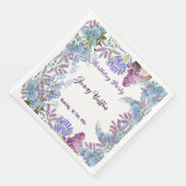 Kids Soft Pastel Blue Lilac Hydrangea Bud Geburtst Serviette (Ecke)
