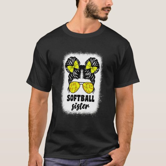 Kids Softball Little Sister For Teen Girls Catcher T-Shirt (Vorderseite)