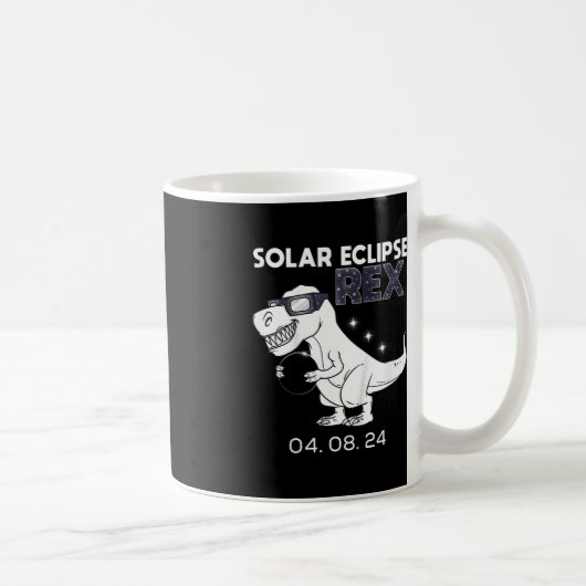 Kids Solar Eclipse T Rex 04.08.2024 Dino Fun Toddl Kaffeetasse (Rechts)