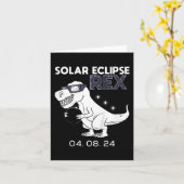 Kids Solar Eclipse T Rex 04.08.2024 Dino Fun Toddl Karte (Gelbe Blume)
