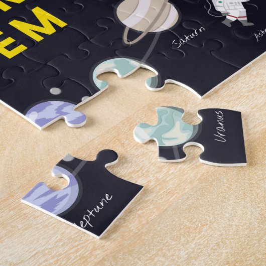 Kids Solar System Astronomie Astronaut Monogram Puzzle (Seite)