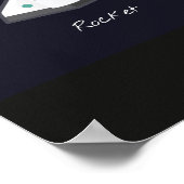 Kids Solar System Astronomie Astronaut Planets Poster (Ecke)