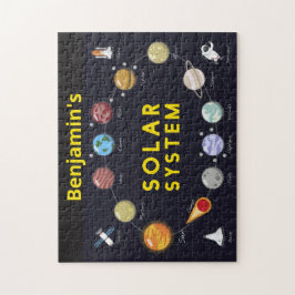 Kids Solar System Astronomie Monogram Planets Puzzle