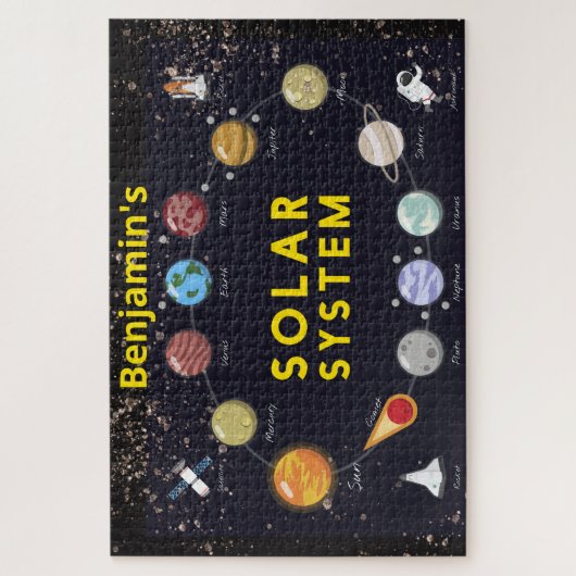 Kids Solar System Monogram Milky Way Planets Fun Puzzle (Vertikal)