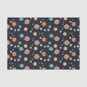 Kids Solar System Planets Saturn Jupiter Mars Seidenpapier
