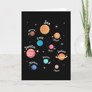 Kids Solar System Planets Wissen Weltraum Karte
