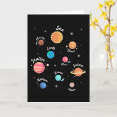 Kids Solar System Planets Wissen Weltraum Karte (Gelbe Blume)