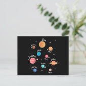 Kids Solar System Planets Wissen Weltraum Postkarte (Stehend Vorderseite)