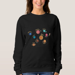 Kids Solar System Planets Wissen Weltraum Sweatshirt