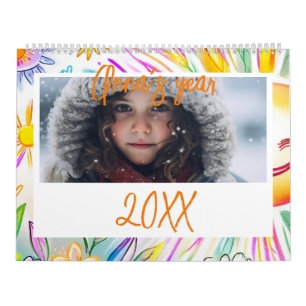 Kids sonnige Tage buntes Foto 2024 Kalender