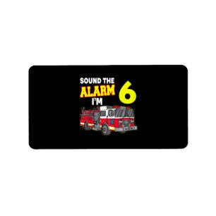 Kids Sound Alarm Im 6 Kinder Feuerwehrmann Feuerwe Adressaufkleber