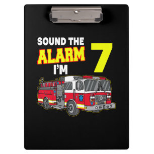 Kids Sound Alarm Im 7 Kinder Feuerwehrmann Feuerwe Klemmbrett