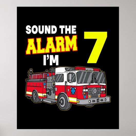Kids Sound Alarm Im 7 Kinder Feuerwehrmann Feuerwe Poster (Vorne)