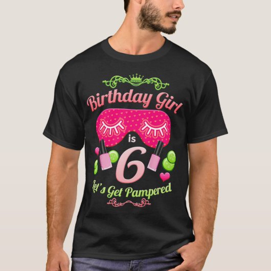 Kids SPA Birthday Party Girls Age T-Shirt (Vorderseite)