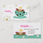 Kids Spa Business Card Daisy Cute Blonde Visitenkarte (Vorne/Hinten)
