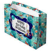 Kids Space Explorer Große Geschenktüte (Rückseite Schrägansicht)