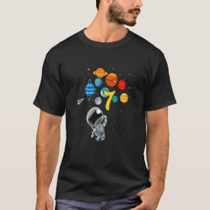 Kids Space Galaxy Astronaut Universe Planet Birthd T-Shirt