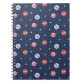 Kids Space Mini Pattern with Planets & Stars Notizblock (Vorderseite)