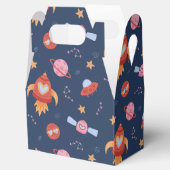 Kids Space Pattern with Rockets & Planets Geschenkschachtel (Geöffnet)