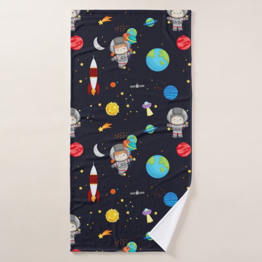 Kids Space Theme Pattern Badehandtuch (Badehandtuch)