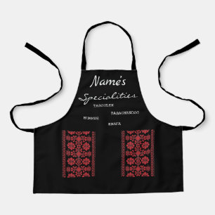 Kids Specialty Red Tatreez Schürze
