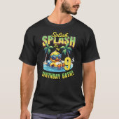 Kids Splish Splash 9th Birthday Bash Duck Beach Po T-Shirt (Vorderseite)