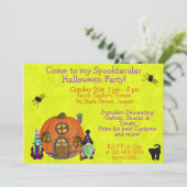 Kids Spooktacular Gnomes Halloween-Party Einladung (Stehend Vorderseite)