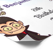 Kids Spooky Halloween-Party Signs Poster (Ecke)