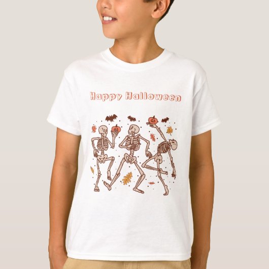 Kids Spooky Happy Halloween T-Shirt (Vorderseite)