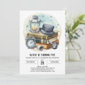 Kids Spy Glasses Detective Birthday Einladung (Stehend Vorderseite)