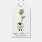 Kids St. Patrick’s Day Sheep & Shamrock Geschenkanhänger (Vorderseite)