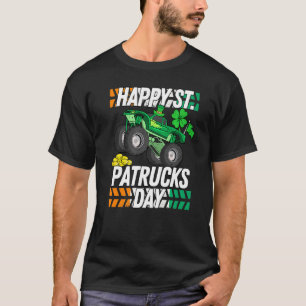Kids St. Patricks Day Funny Monster Truck St. Pa T-Shirt