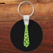 Kids St Patricks Day Irish Clover Krawatte Kleebla Schlüsselanhänger (Vorderseite)