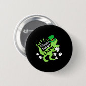 Kids St Patricks Day Mamas Glücksbringer-Dinosauri Button (Vorne & Hinten)