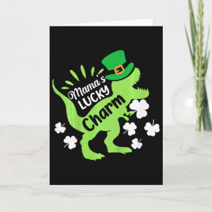 Kids St Patricks Day Mamas Glücksbringer-Dinosauri Karte
