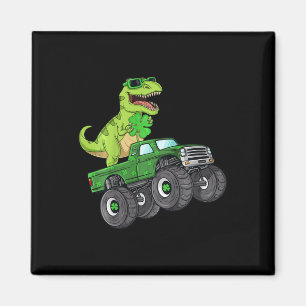 Kids St Patricks Day T Rex Reiten Monster Truck Di Magnet
