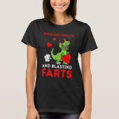 Kids Stealing Hearts And Blasting Farts Rex Cute T T-Shirt (Vorderseite)