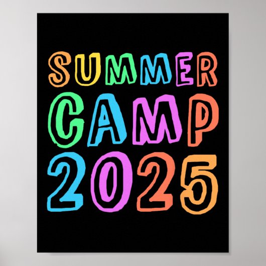 Kids Summer Camp 2025 Camping Director Crew Host C Poster (Vorne)