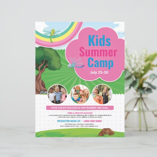 Kids Summer Camp Flyer (Stehend Vorderseite)