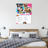 Kids Summer Camp Flyer, Kids Bootcamp Sommer Leinwanddruck (Insitu (Schlafzimmer))